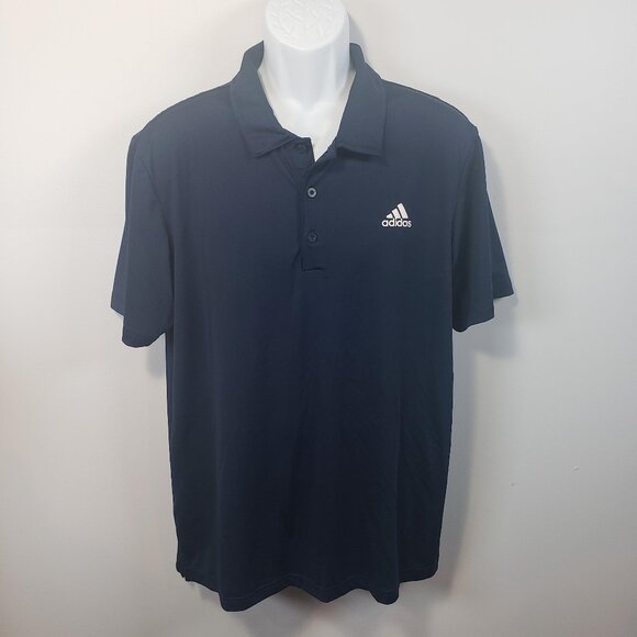 ADIDAS GOLF Men's Large L Sport Collar Polo, Lightweight Henley Shirt Logo /A184 - Picture 1 of 5